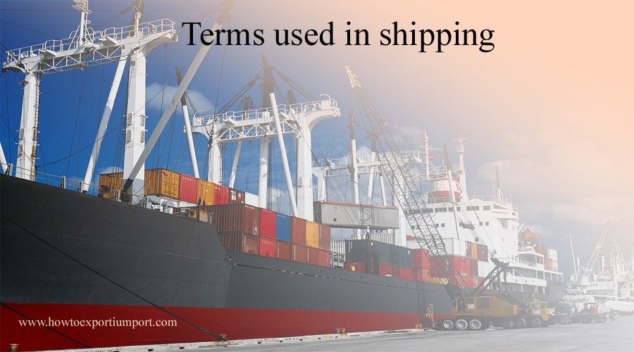 Terms used in shipping such as East coast of Ireland, Each cargo voyage